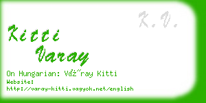 kitti varay business card